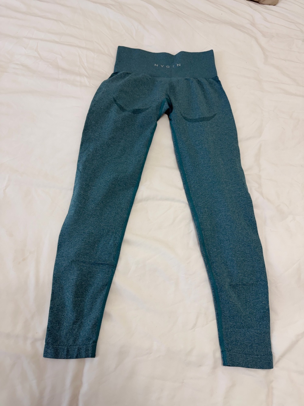 NVGTN Teal High-Waist Leggings - NVGTN Contoured seamless legging.